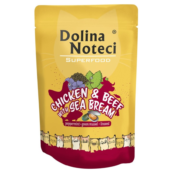 Dolina Noteci Superfood 10 x 85 g - Huhn, Rind und Seebrasse