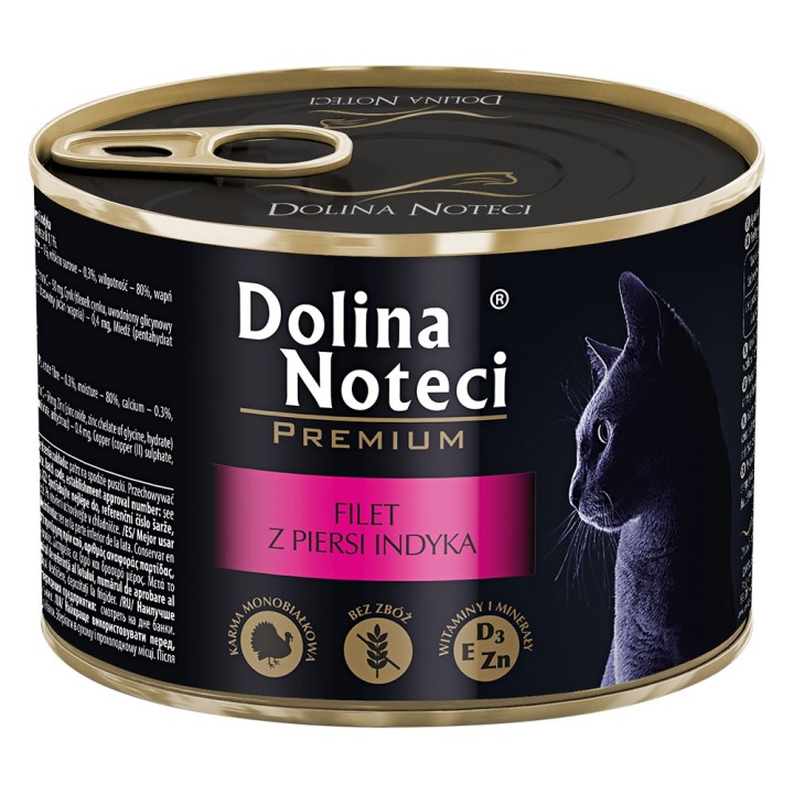 Dolina Noteci Premium Katze 12 x 185 g - Putenbrustfilet