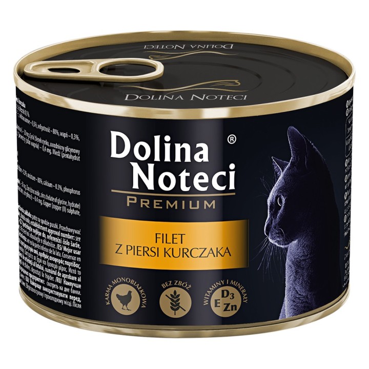 Dolina Noteci Premium Katze 12 x 185 g - Hähnchenbrustfilet