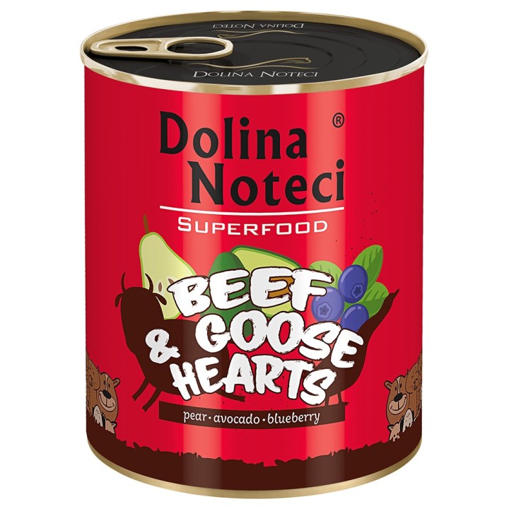 Dolina Noteci Superfood 6 x 800 g - Rind und Gänseherzen