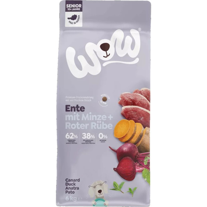 WOW SENIOR Ente Trockenfutter - 6 kg