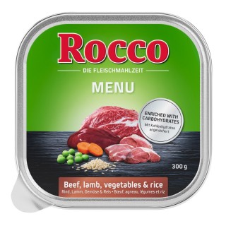 Rocco Menü 9 x 300g - Rind mit Lamm, Gemüse & Reis
