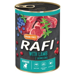Rafi Junior Pastete 24 x 400 g - mit Lamm, Cranberry und Blaubeere