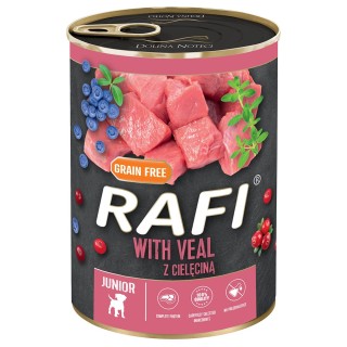 Rafi Junior Pastete 24 x 400 g - mit Kalbfleisch, Cranberry und Blaubeere