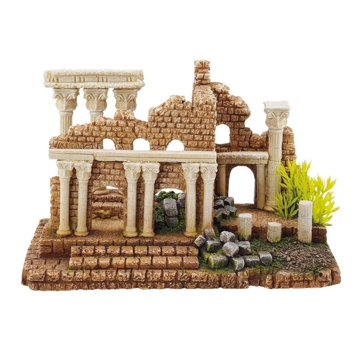 Aquarium Dekoration Antike Säulen mit Pflanzen Nobby Pet