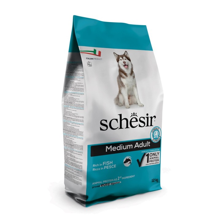 Schesir Dog Dry Medium/Large Maintenance Fisch - 12 kg