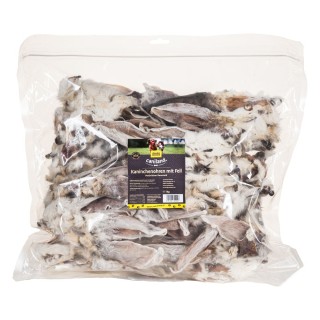 Caniland Kaninchenohren mit Fell - 1 kg
