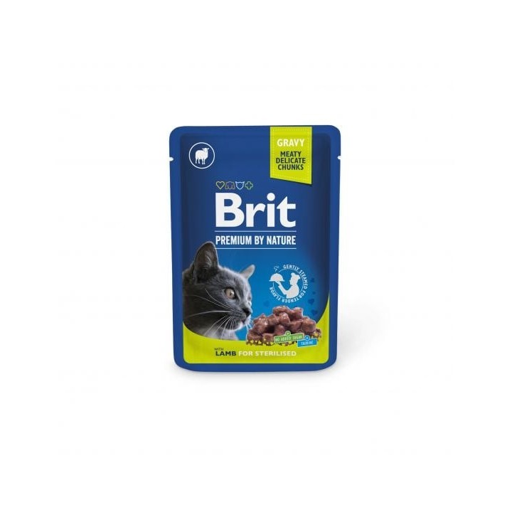 BRIT PREMIUM Pouch Lamb Sterilized 24x100g mit Lammfleisch für sterilisierte Katzen