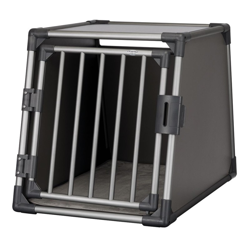Trixie Transportbox Aluminium graphit - B 61 x T 86 x H 65 cm (Größe M-L)