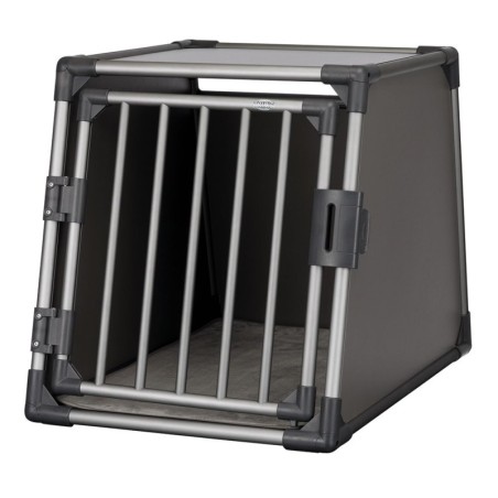 Trixie Transportbox Aluminium graphit - B 61 x T 86 x H 65 cm (Größe M-L)