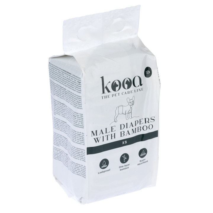 kooa Rüdenwindeln mit Bambus - Größe XS: 20 - 26 cm, 12 Stück