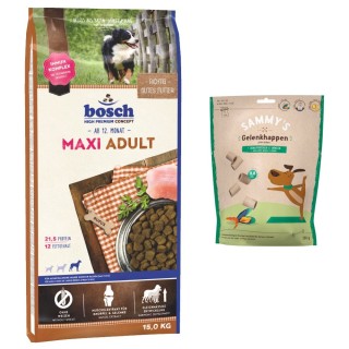 15 kg bosch Trockenfutter + 350 g Sammy's Gelenkhappen gratis! - Maxi Adult