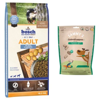 15 kg bosch Trockenfutter + 350 g Sammy's Gelenkhappen gratis! - Adult Fisch & Kartoffel