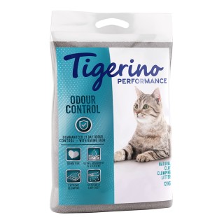 Sparpakete Tigerino Performance Katzenstreu zum Sonderpreis! - Odour Control mit Natron (parfümfrei) (2 x 12 kg)