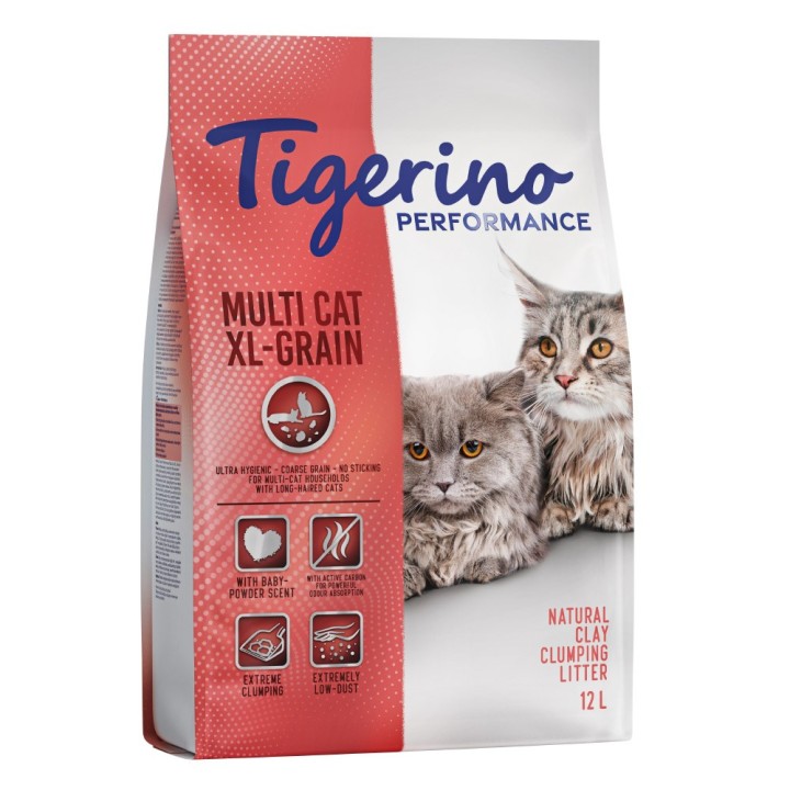 Sparpakete Tigerino Performance Katzenstreu zum Sonderpreis! - Multi Cat XL-Grain (2 x 12 l)