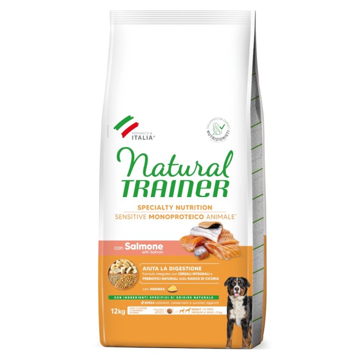 Natural Trainer Sensitive Adult Medium & Maxi mit Lachs - 12 kg