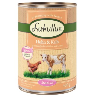 Lukullus Naturkost Junior 6 x 400 g Huhn & Kalb