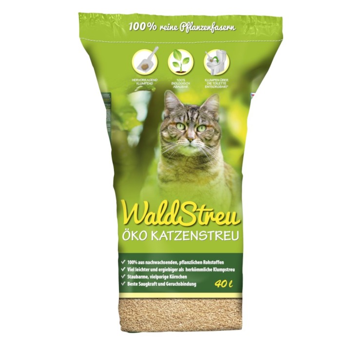 WaldStreu Öko-Katzenstreu - 40 l (10 kg)
