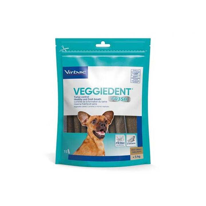 VEGGIEDENT Fresh für Hunde - 30 x 9 g XS für extra kleine Hunde ( 5 kg)