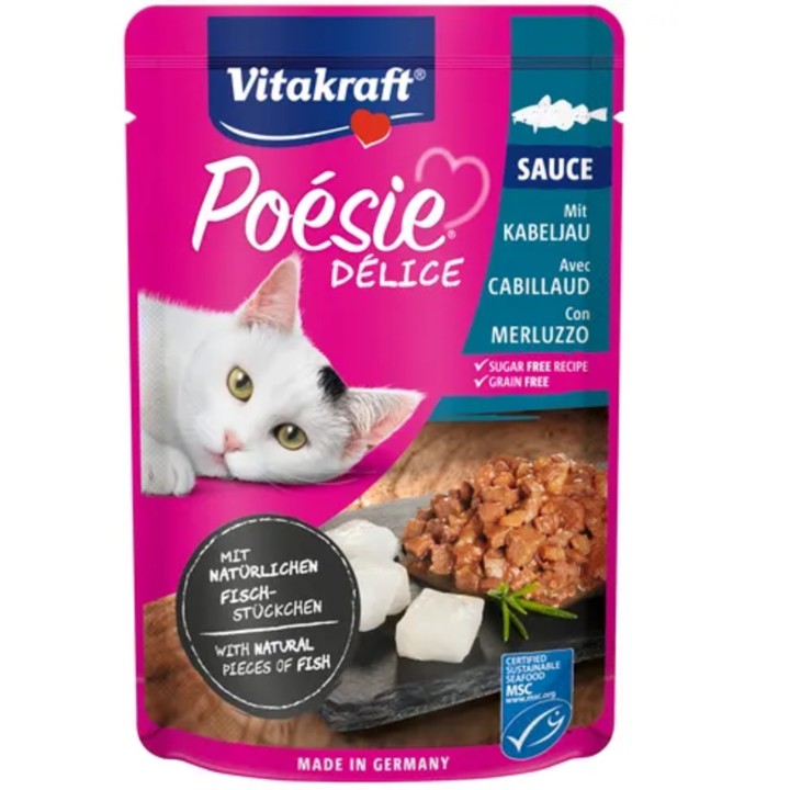 Vitakraft Katzennassfutter Poésie® Délice Sauce + - Kabeljau