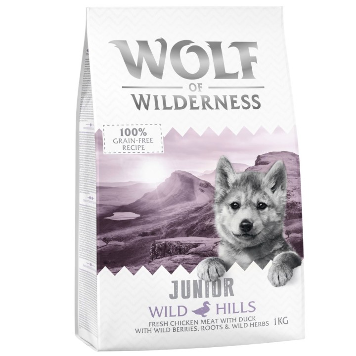 Wolf of Wilderness Junior "Wild Hills" Ente - getreidefrei - 1 kg