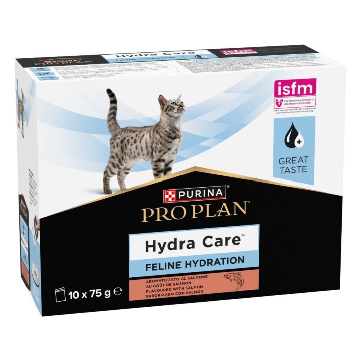 PURINA PRO PLAN Veterinary Diets Feline Hydra Care - mit Lachs-Geschmack (10 x 75 g)
