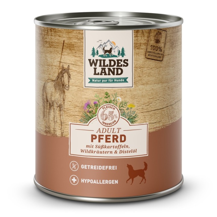 Wildes Land | Pferd mit Süßkartoffel | Classic Adult | 30 x 800 g