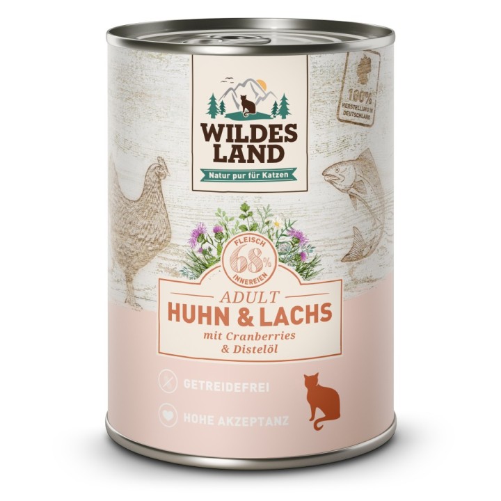Wildes Land | Huhn & Lachs | Classic Adult | 30 x 400 g