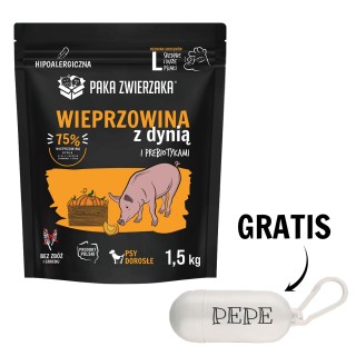 PAKA ZWIERZAKA Seventh Heaven Trockenfutter mit Schweinefleisch und Kürbis L 1,5 kg + Beutel GRATIS!