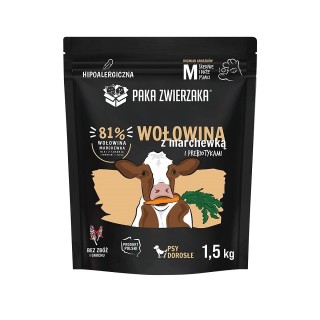 PAKA ZWIERZAKA Seventh Heaven Trockenfutter Rindfleisch mit Karotten M 1,5kg
