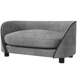 PawHut Sofa für Hunde, Sofa für Katzen, weiches Kissen, abnehmbarer und waschbarer Bezug, Niederländischer Samtüberzug, für k