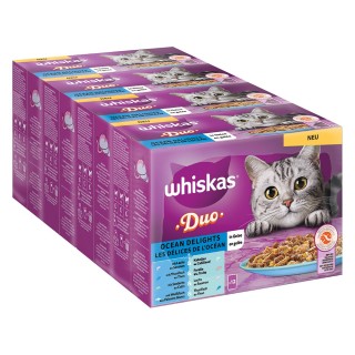 Jumbopack Whiskas Duo Portionsbeutel 144 x 85 g - Ocean Delights in Gelee