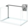 PawHut Aquarium aus Glas mit LED-Lichtern, 20L Aquarium, mit Filterpumpe, für Kampffische, Goldfische, Weiß   Aosom