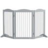 PawHut Faltbare Sicherheitsbarriere, Hundebarriere mit 3 Platten, 2 Stützfüße, Höhe von 80 cm, für Türen, Flure, Schlafzimmer