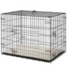 PawHut Hundekäfig, faltbarer Hundetransportkäfig mit 2 Türen, herausnehmbarem Boden, waschbarem weichen Kissen, Stahlrahmen,
