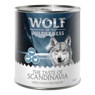 Wolf of Wilderness Adult - "The Taste Of" 6 x 800 g  - Scandinavia - Rentier, Lachs, Huhn