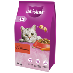 WHISKAS Adult 14kg Rind + WHISKAS Adult 12x400 g Rind in Soße