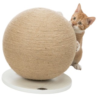 Katzenspielzeug Ball Kratzbaum auf Jute-/Holzplatte Trixie