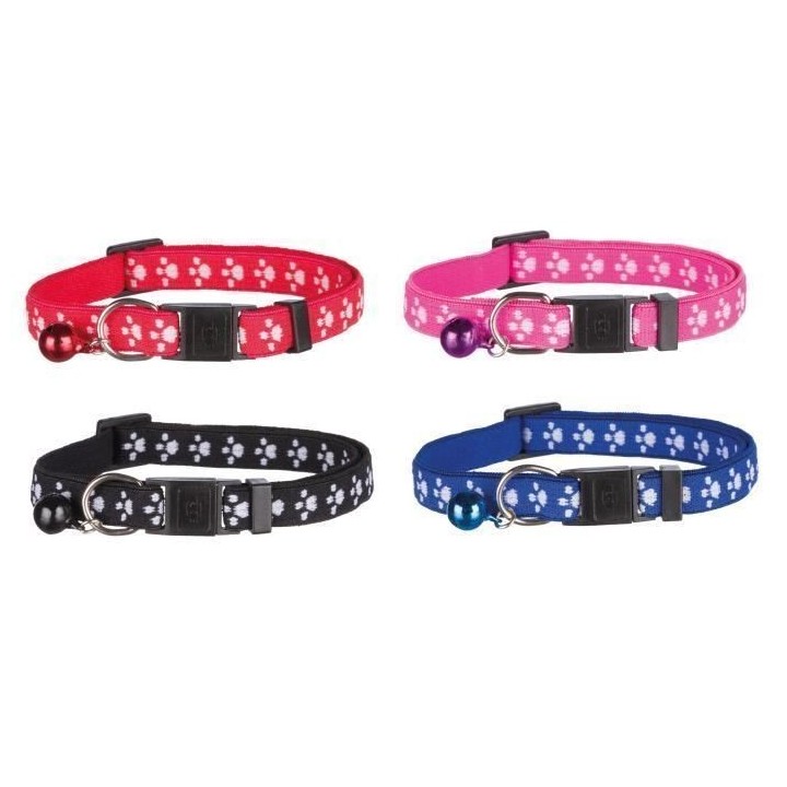 Elastische Halsbänder für Katzen mit Pfotenmotiv Trixie