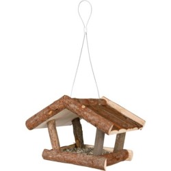 Vogelfutterhaus zum Aufhängen aus Rindenholz Trixie