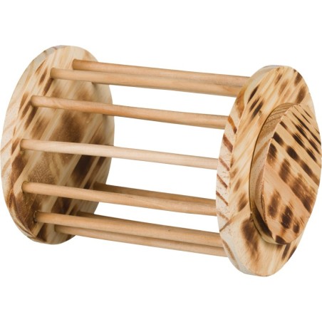 Heuraufe mit Holzdeckel und geflammt für Nagetiere Trixie