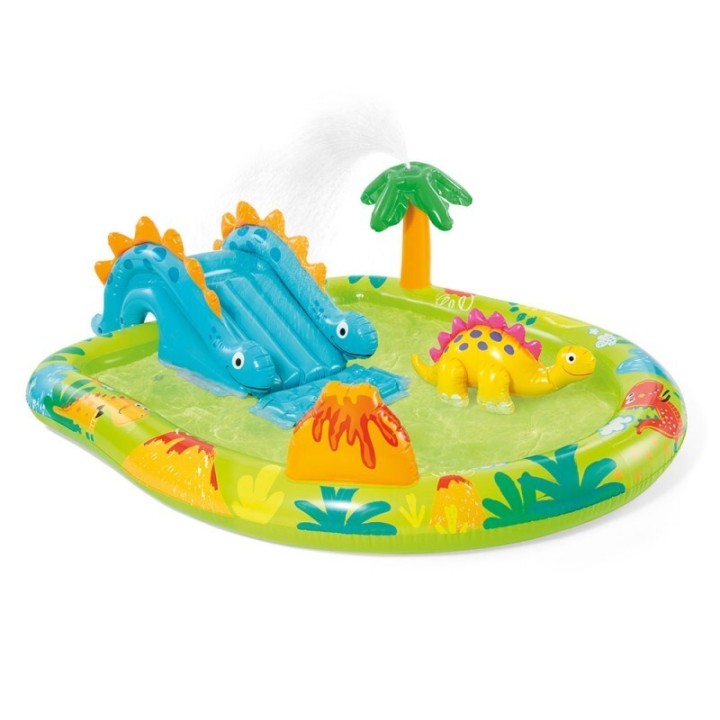 Aufblasbarer Pool kleiner Dino für Kinder Intex