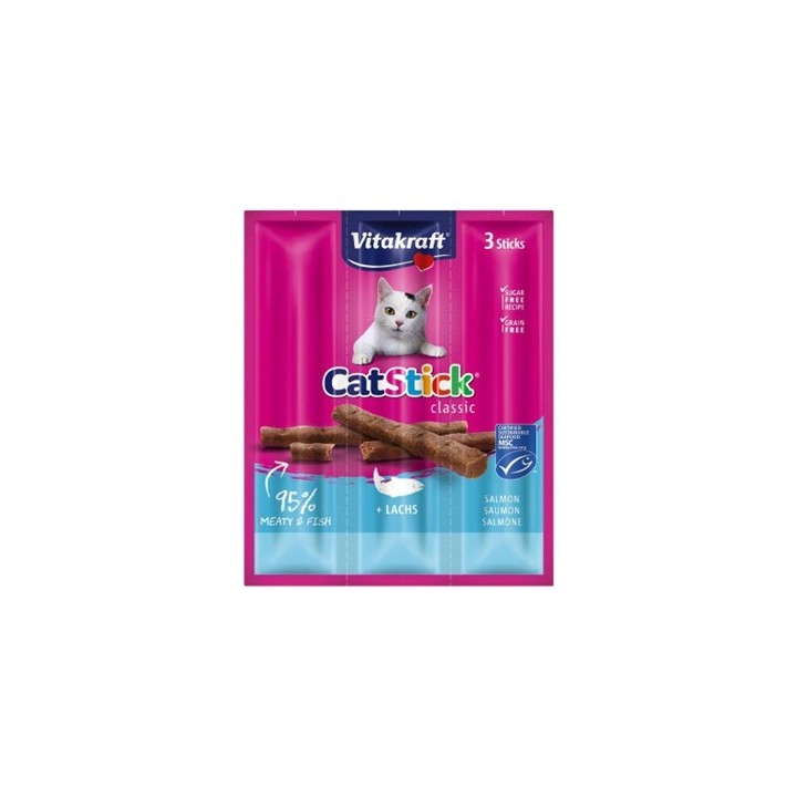 Vitakraft Cat Stick Classic - Lachs - 8 + 2 gratis