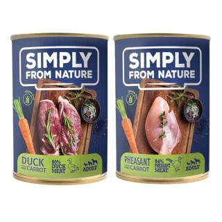 SIMPLY FROM NATURE Ente mit Karotte + Fasan mit Karotte 400 g x 12