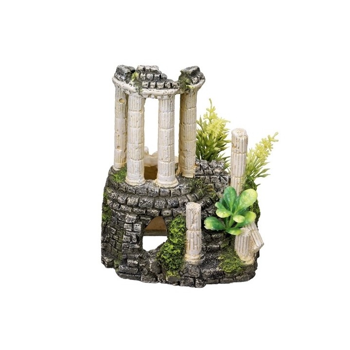 Aquarium Dekoration Antike Säulen mit Pflanzen Nobby Pet