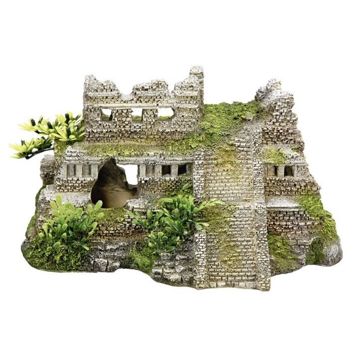 Aquariumdekoration Maya-Ruine mit Pflanzen Nobby Pet