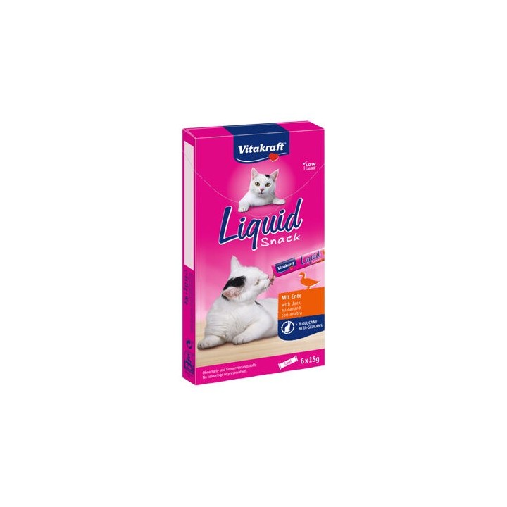 Vitakraft Cat Liquid Snack - Ente - 6 Stück