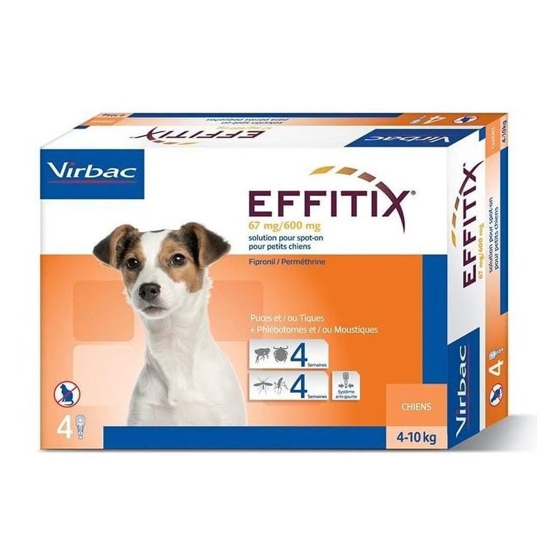 Antiparasit für Hunde Virbac Effitix (x4)