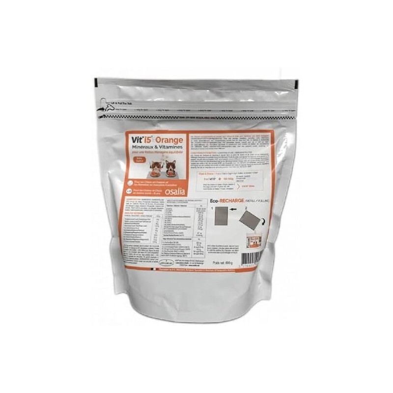 Ergänzungsmittel für Hunde und Katzen Osalia Vit'i5 Orange ECO CA:P3
