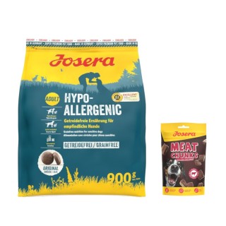 900 g Josera + 70 g Meat Chunks mit Rind gratis! - Hypoallergen mit Insekten